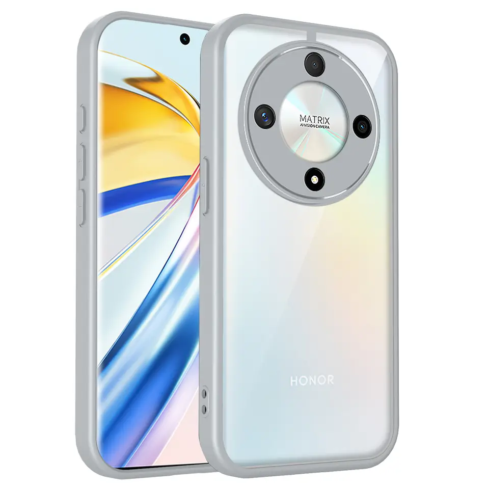 غطاء Honor Magic 8 Lite مع وسادة هوائية، إطار سيليكون مقاوم للصدمات، غطاء خلفي غير لامع شفاف، غطاء هاتف صلب لـ Honor Magic 8 Lite 5G - 6