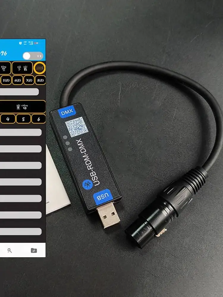 Console d'éclairage de scène sans fil, contrôleur Bluetooth DMX512 RDM pour lumières LED Par, tête mobile, contrôle par application Android Programmable