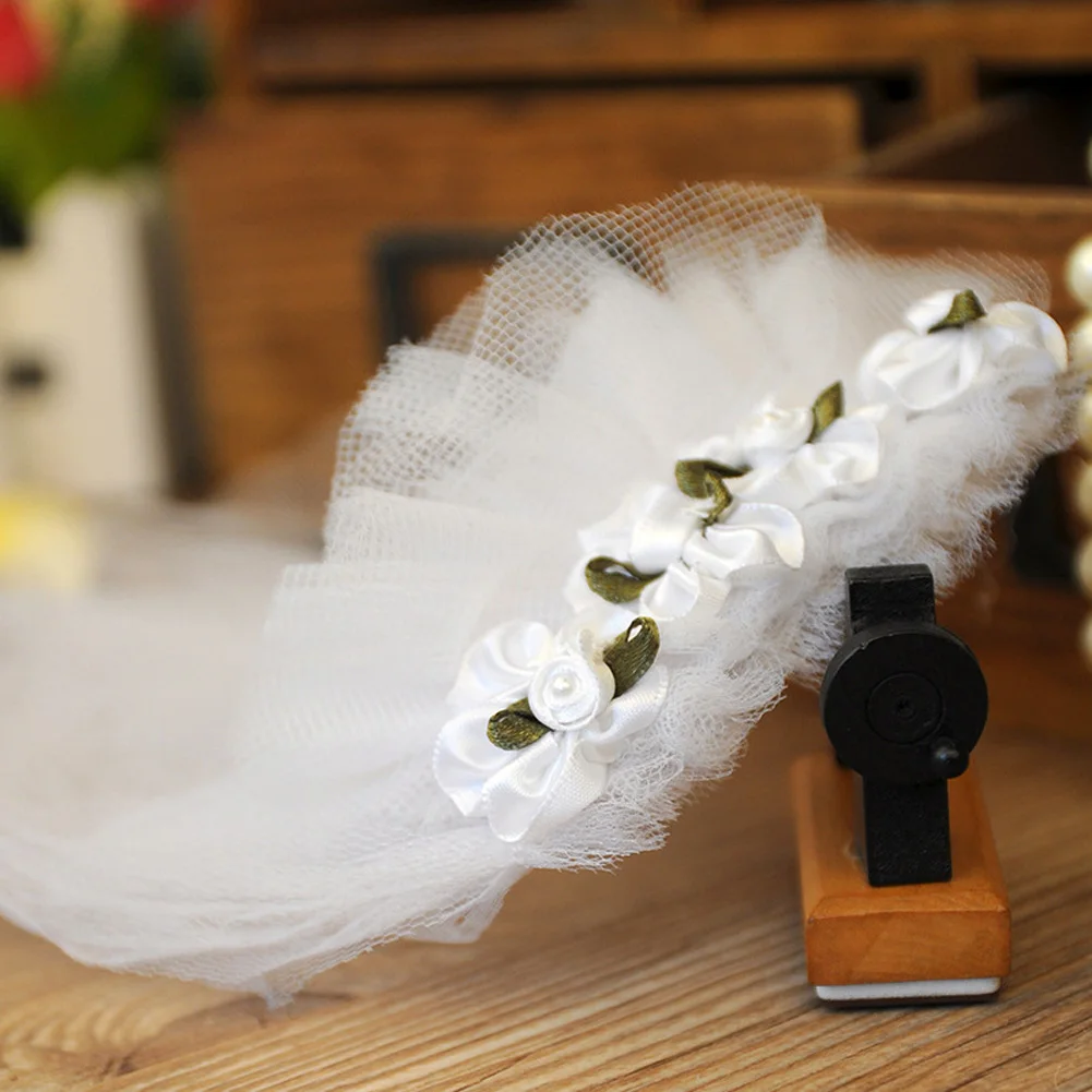 

Pet Veil Wedding Attire Veil Dress Bride Costume Dog Hair Bow Clips Hairpin Headwear For For Dogs Small Dog Pet Cat