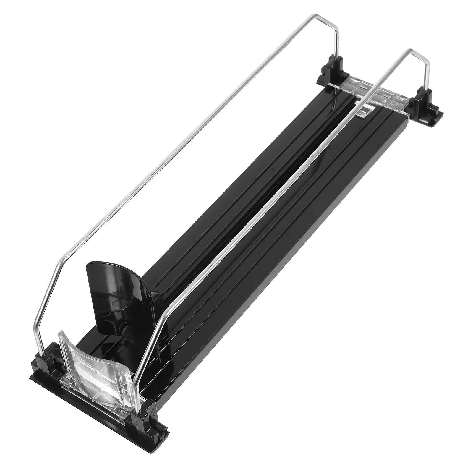 

Supermarket Automatic Pusher 300 310MM Black Drink Plastic Replenishment Pusher Bottle Can ganizer Beverage Shelf Glide Display