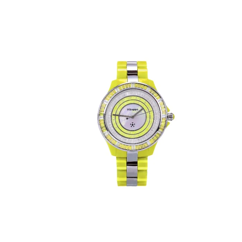 Mbappe STARS Series Quartz Watch for Men and Women, Mineral Glass Dial, Plastic Case and Steel Bezel, Fashionable Gift