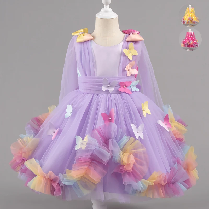 Fashion Cartoon Girl Princess Dress Lace Sleeveless Kids Party Dresses for Girls Summer Children's Girls Dresses 1-9 Years