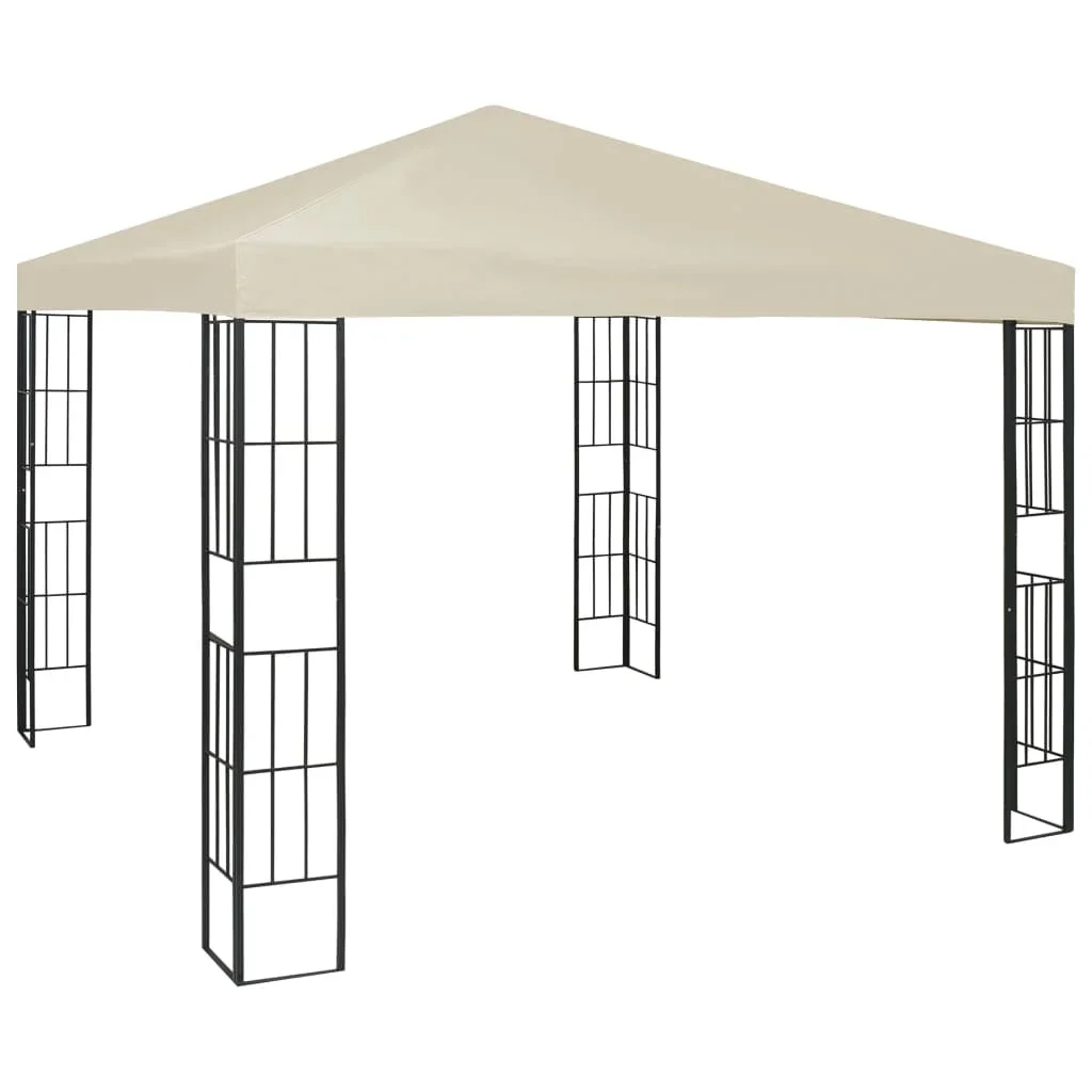 Vidaxl Cream Gazebo 3X3 M Outdoor Products Sunshade And Rainproof Outdoor Decoration