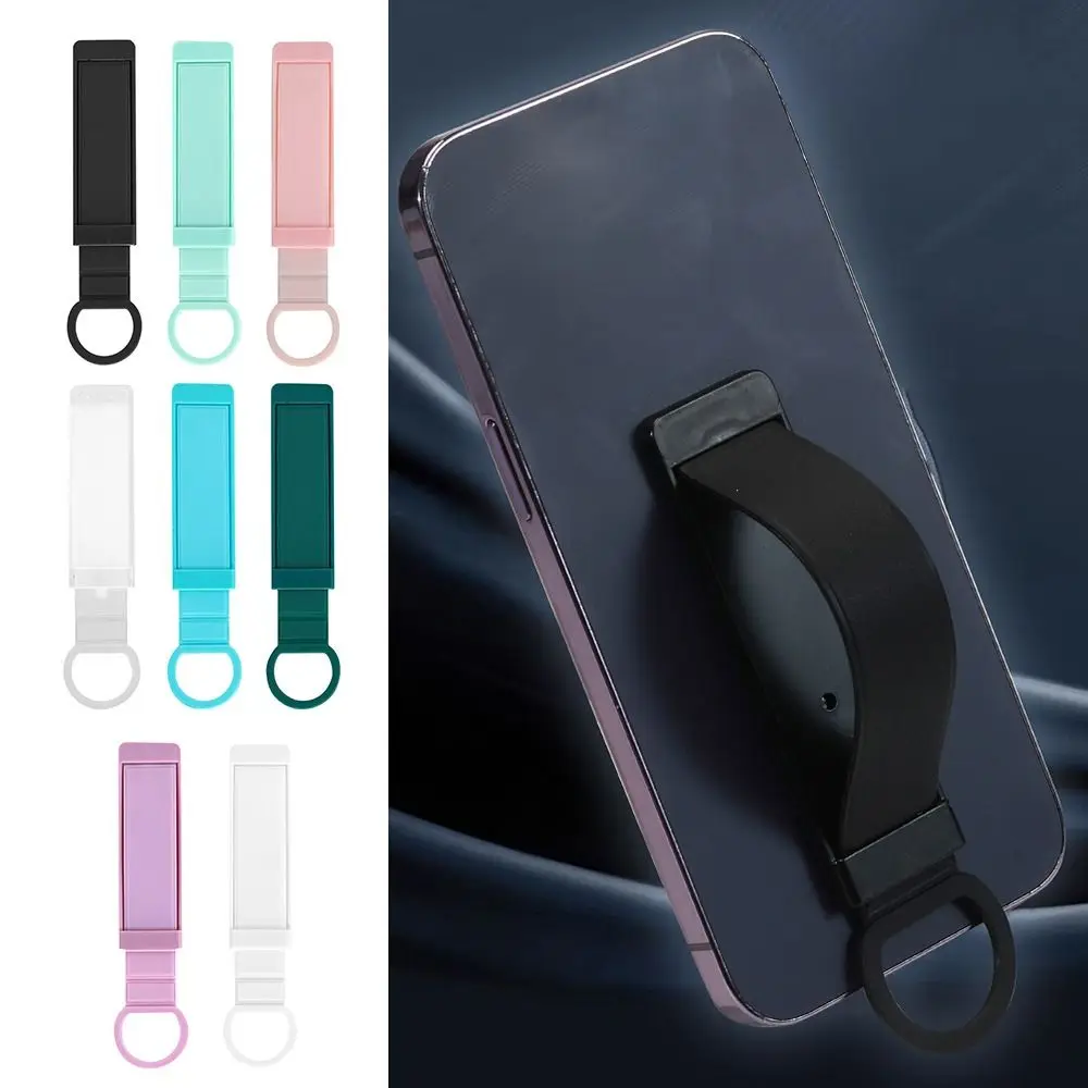 

Ultra-Thin Finger Ring Phone Holder Plastic Self-adhesive Mobile Phone Bracket Universal for IPhone/ Samsung/ Xiaomi