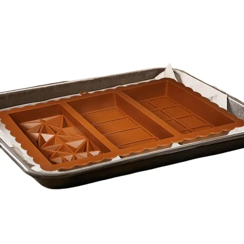 

Candy Bar Mold Deep Knafeh Mold Reusable Non-stick Food-Grade Silicone Deep Rectangular Mould For Preparation Confectionery
