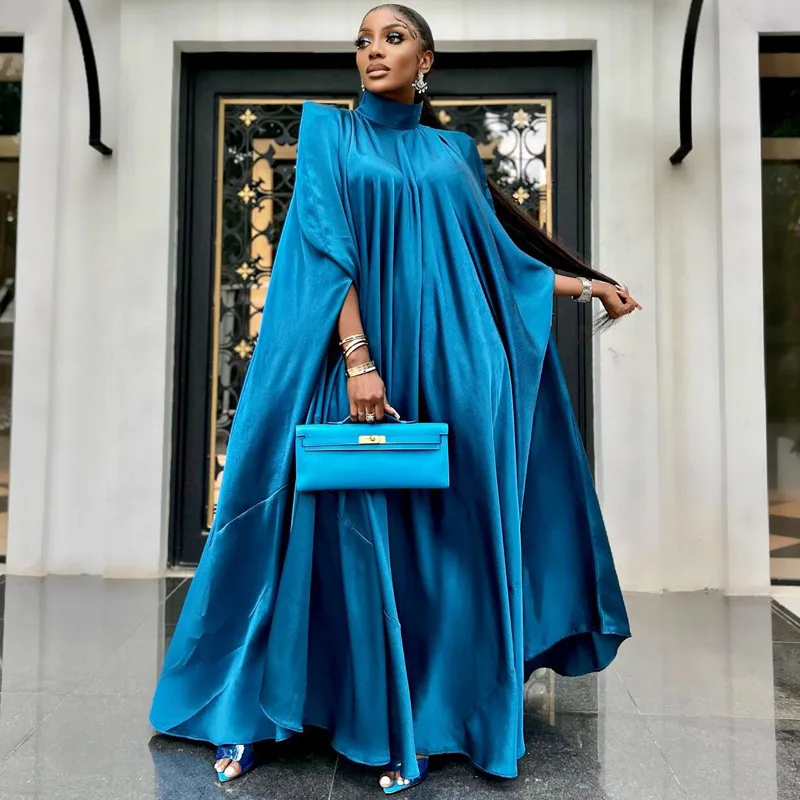 

Loose Muslim Dress Dubai Bat Sleeve Women Abaya Solid Ramadan 2023 Islam Clothing African Dresses Kaftan Jilbab Hijab Long Robe