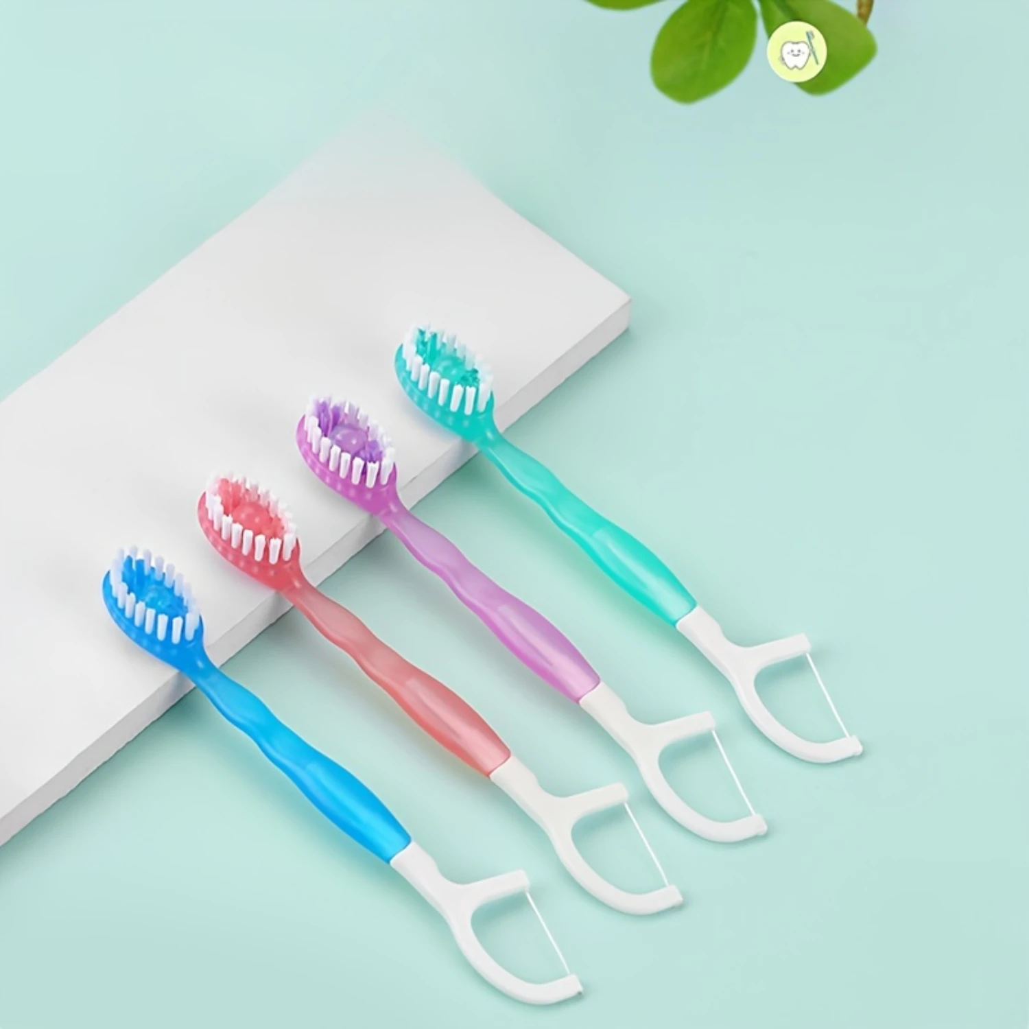 

12-Pack Disposable Portable Burst Bead Toothbrushes with Microfiber Bristles, Multi-Use for Adults, Travel-Friendly, Freshens Br