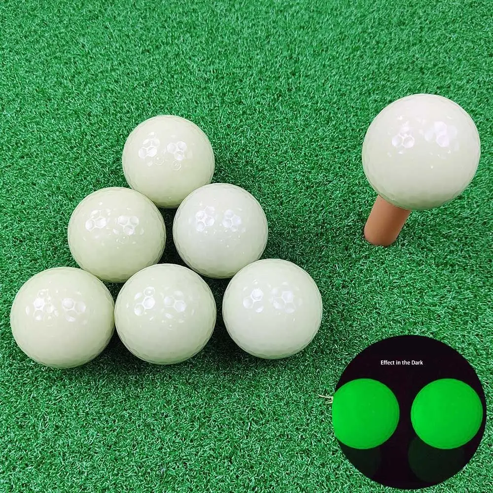 

Luminous Glowing Golf Ball Glow In The Dark Long Lasting Bright Fluorescent Golf Ball Reusable Rubber Golf Practice Balls