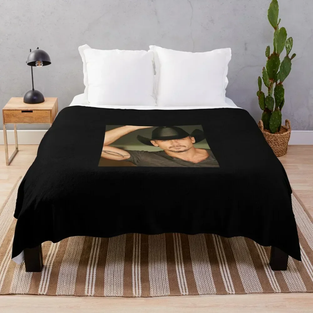 

mcgraw tim Classic T-Shirt E Throw Blanket Shaggy Furry Soft Blanket for Bedroom Living Room