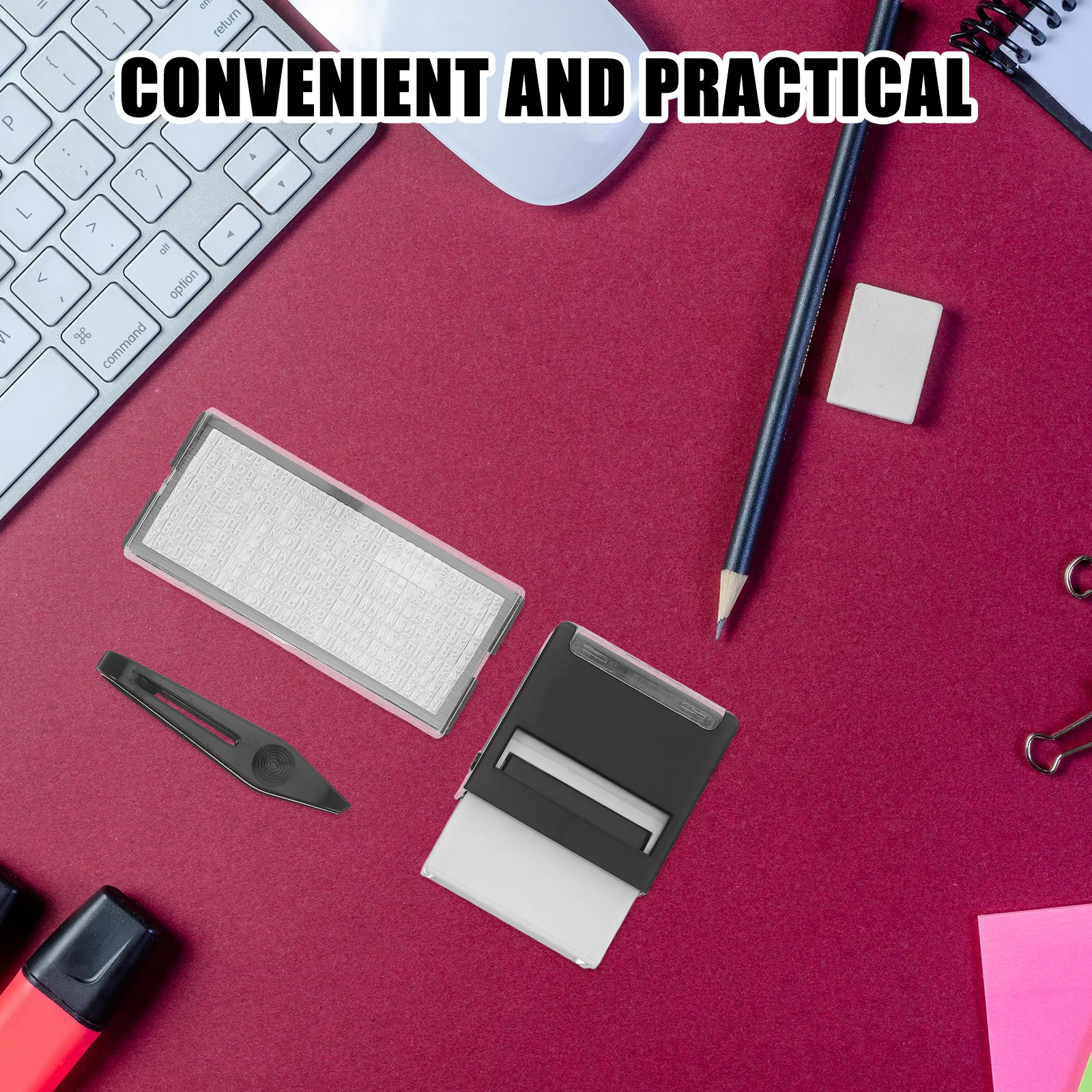 1 مجموعة لتقوم بها بنفسك مجموعة التحبير الذاتي Abs انفصال النص ختم صانع أداة لمكتب مدرسة الأعمال عنوان صياغة الاستخدام القابل لإعادة الاستخدام