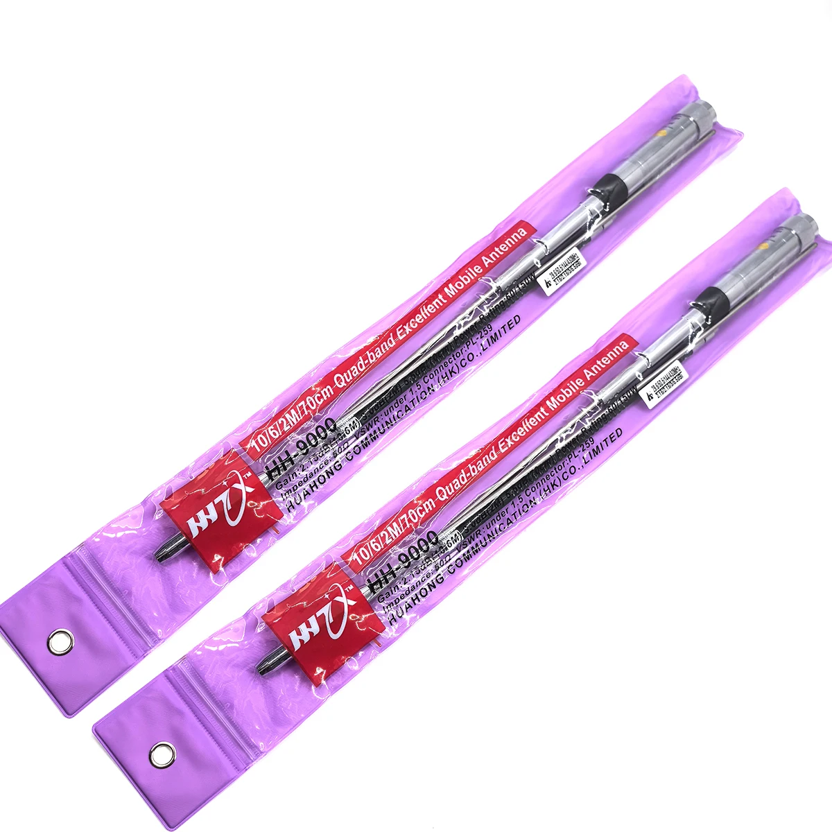 

2PCS Car Radio antenna HH-9000 29.6/50.5/144/435MHz maxi power 150W 2.15/2.15/3.0/5.5dbi Quad Band Antenna For TYT TH-9800