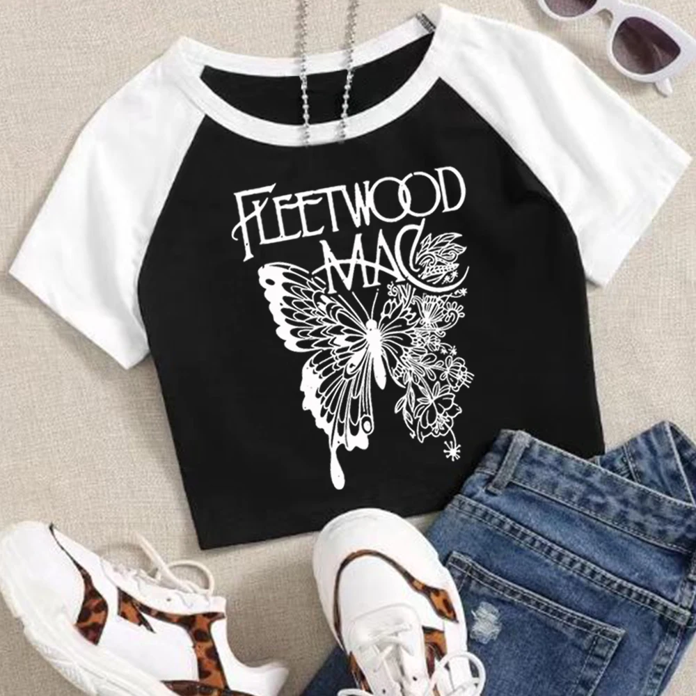 Stevie Nicks Tour 2026 Crop Tops T-Shirt Girls Fashion Women O-Neck Short Sleeve