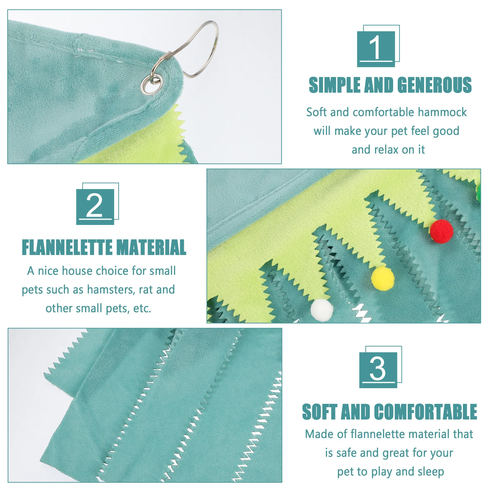 

Pet Hammock Hideaway Chinchilla Squirrel Hamster Nest Flannelette Material Safe Sleeping Environment Hamster Hammock