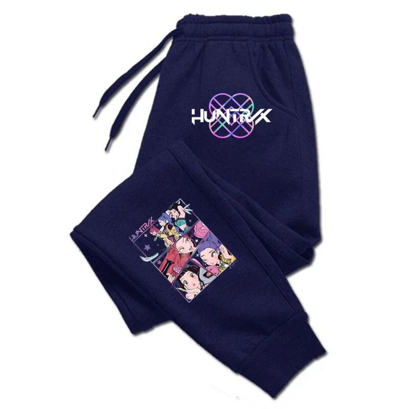 Kpop شيطان هنتر السراويل Harajuku الشارع الشهير الرجال النساء الركض Sweatpants طباعة الجري بنطلون الرياضة المتضخم بنطال رياضي #5
