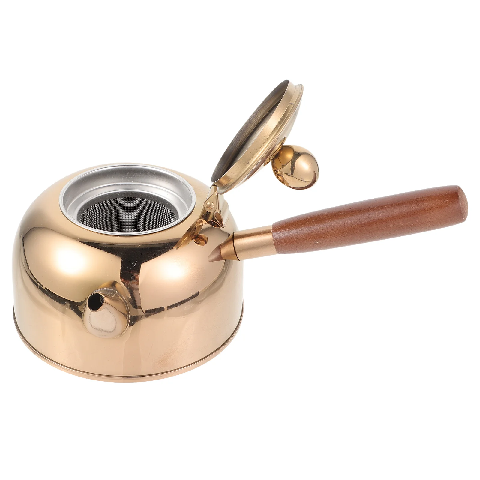 

Water Boiling Kettle Stainless Steel Stovetop Handle Cool Infuser Filter Tea Pot Household Kitchen Heating Kettle