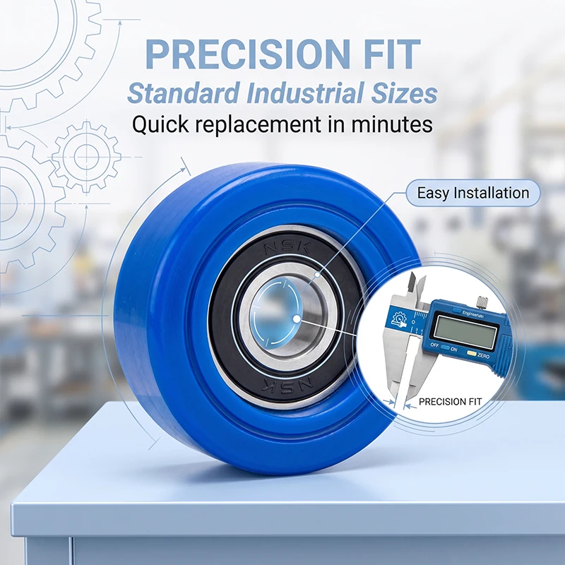 8pcs High quality Polyurethane TPU PU Bearing Wheel 8*22*7 PU68822-7 Money Count Machine Drawer Rubber Roller Pulley 8X22X7