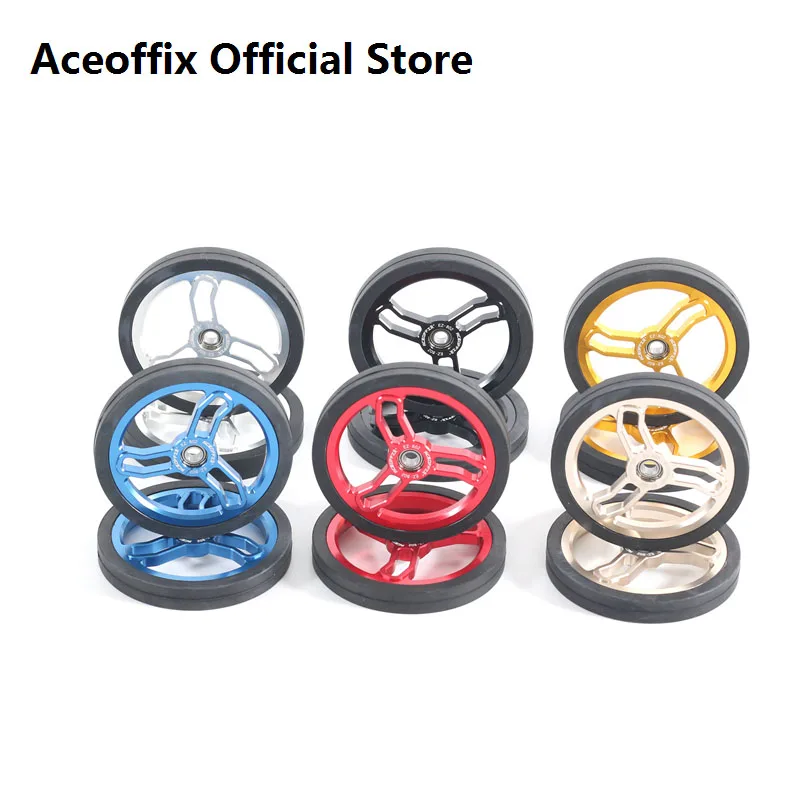 Aceoffix 80mm Easy Wheel EZ-802 for Brompton Bike Accessories Aluminum Alloy