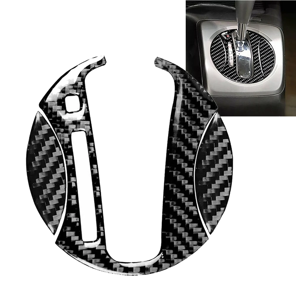 Automatic Gear Shift Cover Carbon Fiber Trim Car Decoration Fashionable Design Left Hand Drive Scratch-resistant