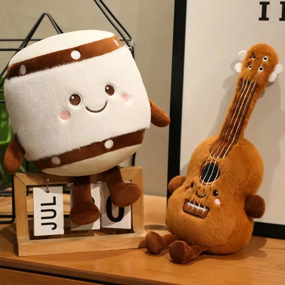 

Cute Simulation Musical Instrument Soft Fluffy Piano Ins Comfortable Guitar Drum Gifts