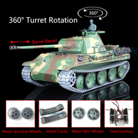 Heng Long 1/16 7.0 RC Tank 3879 Upgraded German Panther G RTR W/ 360° Turret Remoted Panzer TH17489-SMT4