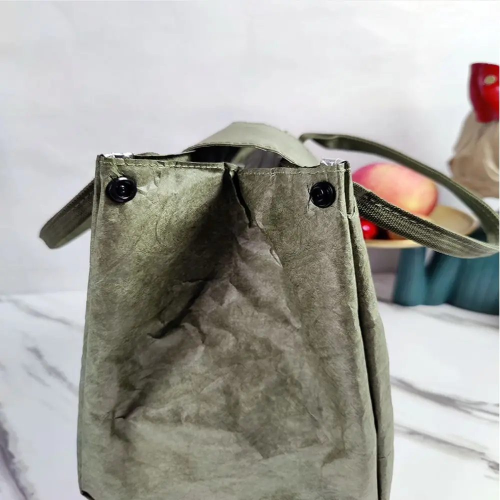 Lunch Bag Dupont Paper Lunch Box Tote Bag Insulation Refrigerated Portable Waterproof Storage Bag School Outdoor Picnic