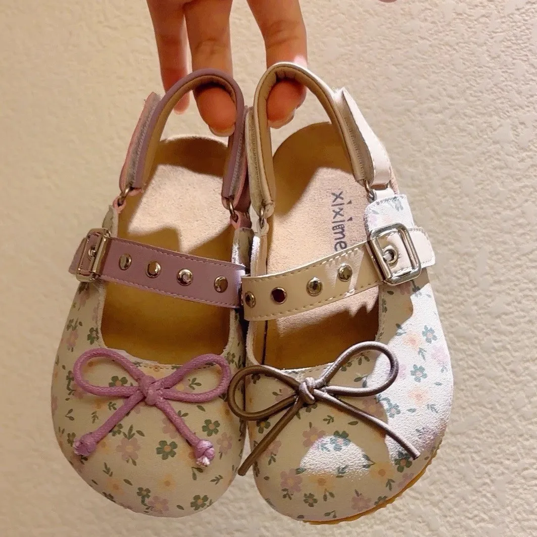 

Best Girl Sandals 2025 Summer New Cute Floral Girl Shoes Fashion Girls' Leather Shoes Trend Kids Shoe Designer Shoes Сандали