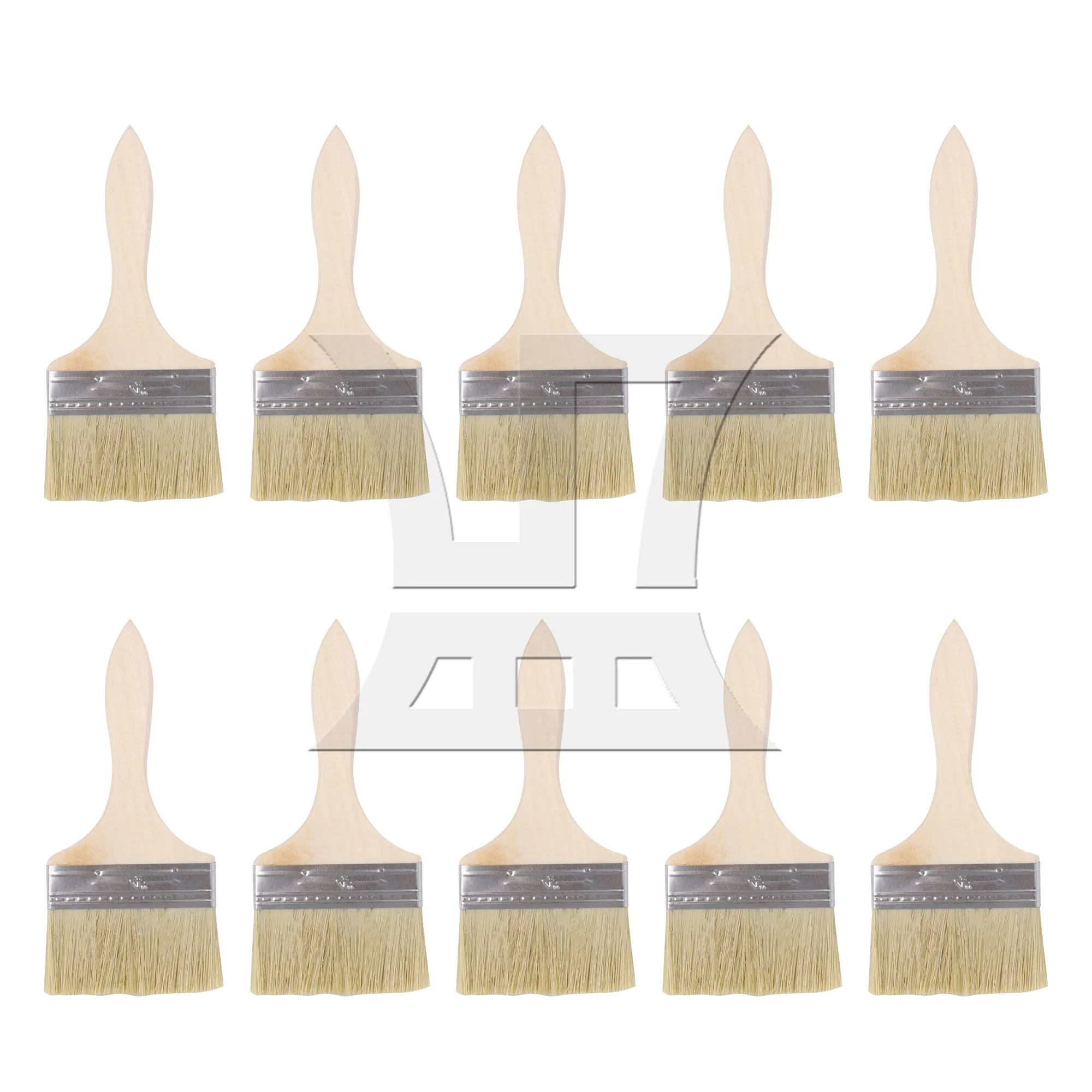 10 Stuks Chip Verfborstelgereedschap Met Houten Handvat Home Decration 4 Inch Set