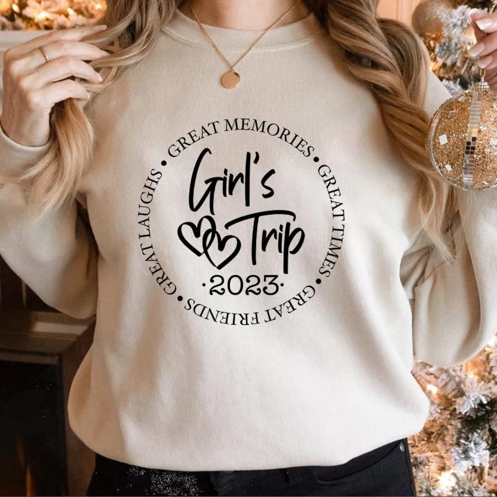 Girls Trip 2023 Sweatshirt Girls Trip Cheaper Than Therapy 2023 Shirt Girls Weekend Sweater Vacation Shirt Vacay Mode Tops