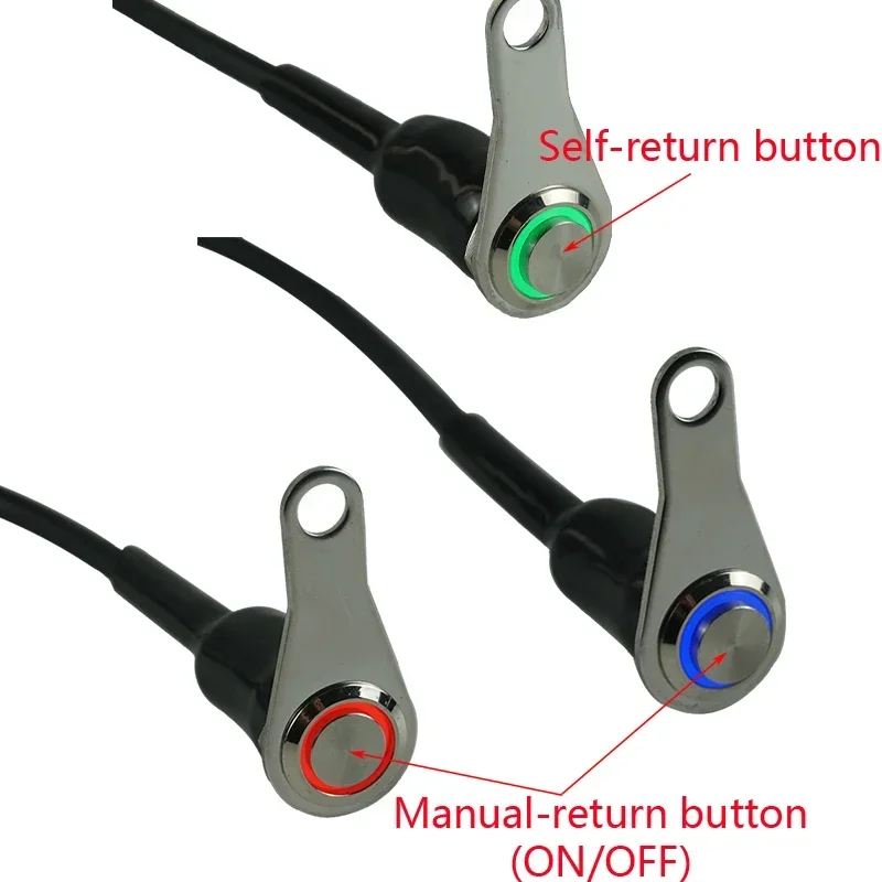 Stainless Steel LED Motorcycle Switch ON-OFF Handlebar Adjustable Mount Waterproof DC12V Headlight Fog Light Horn Start Kill image 3