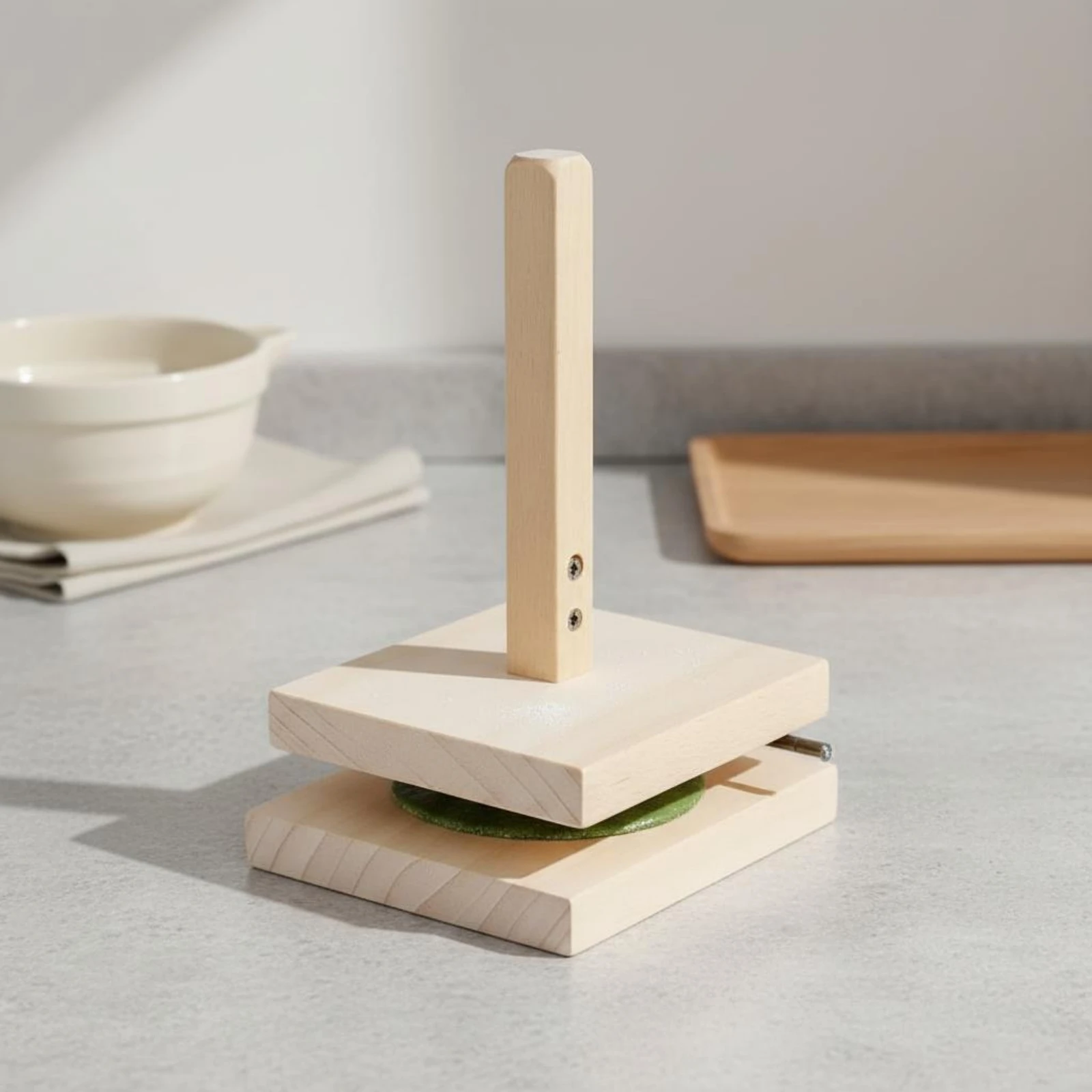 Dumpling Wrapper Press Labor Saving Wooden Dough Presser Wooden Dough Press Solid Wood Construction Manual Pastry Flattener
