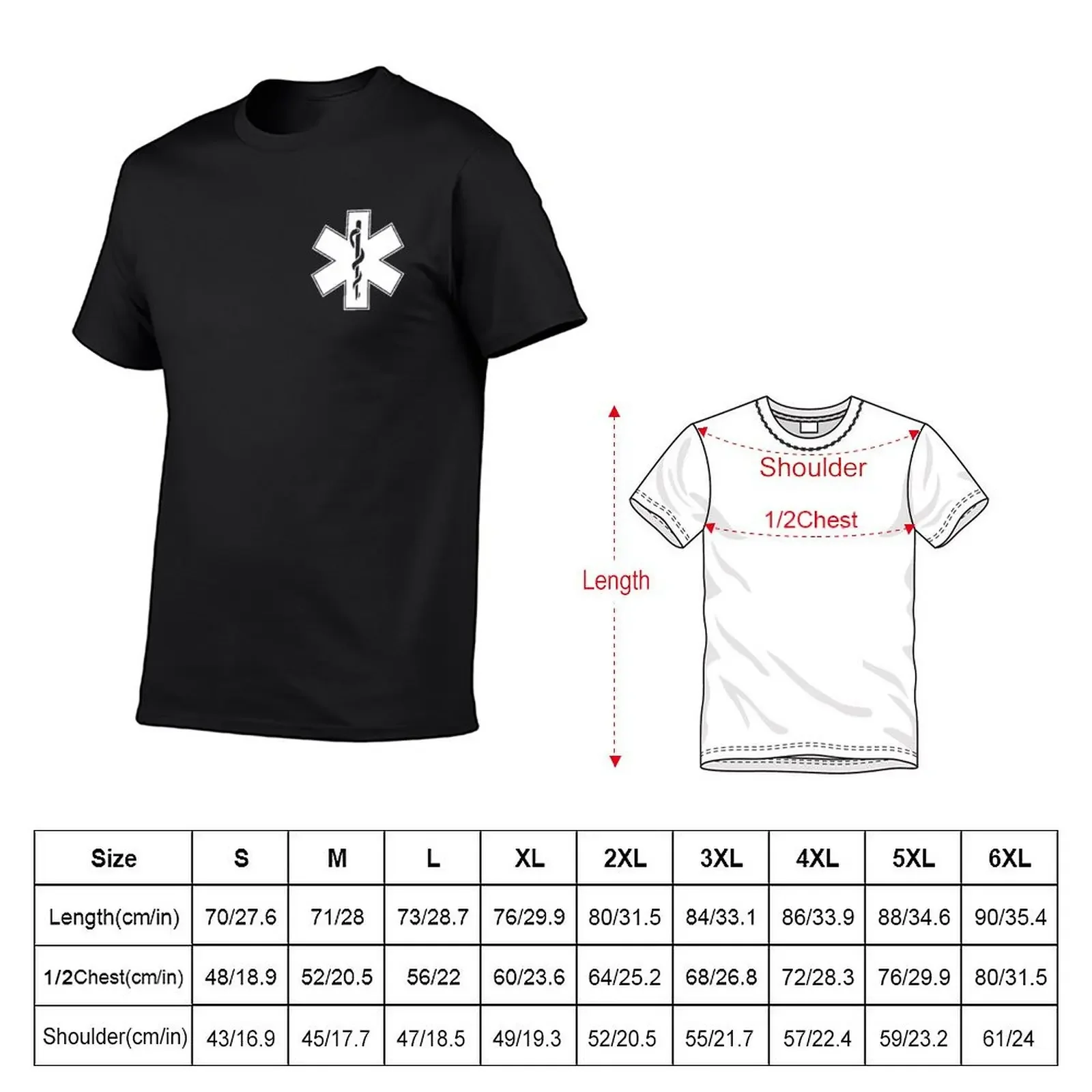 STAR OF LIFE EMT EMS (WHITE) T-Shirt man clothes tees quick drying rapper graphic tees men tshirt
