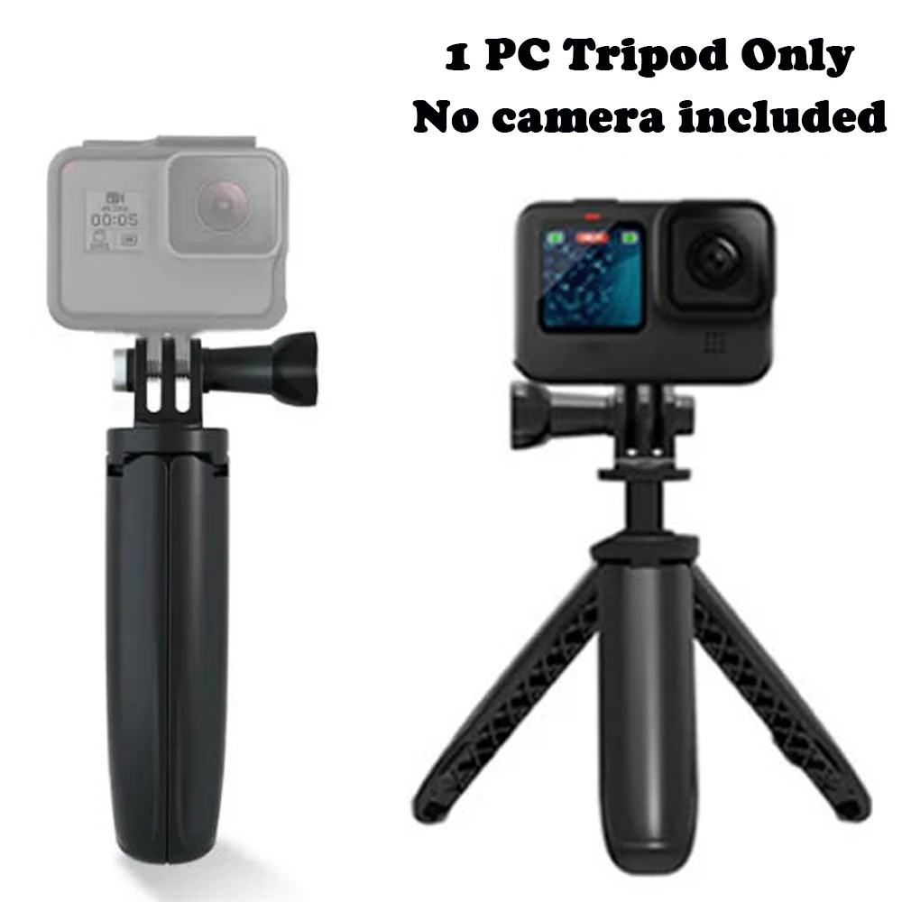 Tripé Dobrável Mini Portátil Monopé para GoPro 12/11/10/9/8/7/6/5/4 Black Session Osmo Acessórios para Câmera de Ação