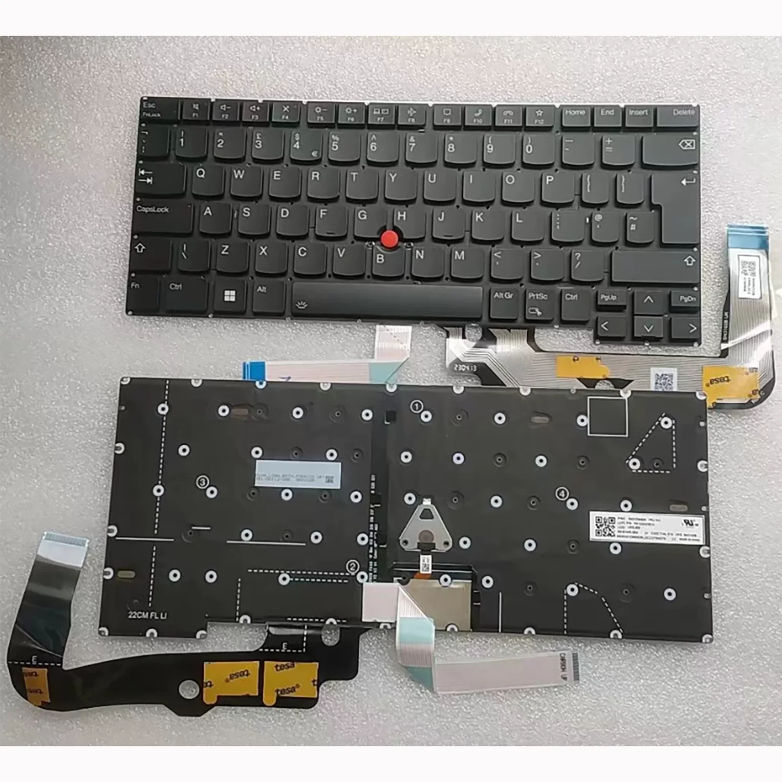 Teclado para portátil Lenovo Thinkpad T14p Gen1 NEO14 T14S Gen3/Gen4 R14 Gen5/Gen6 E14 Gen5/Gen6 con diseño del Reino Unido