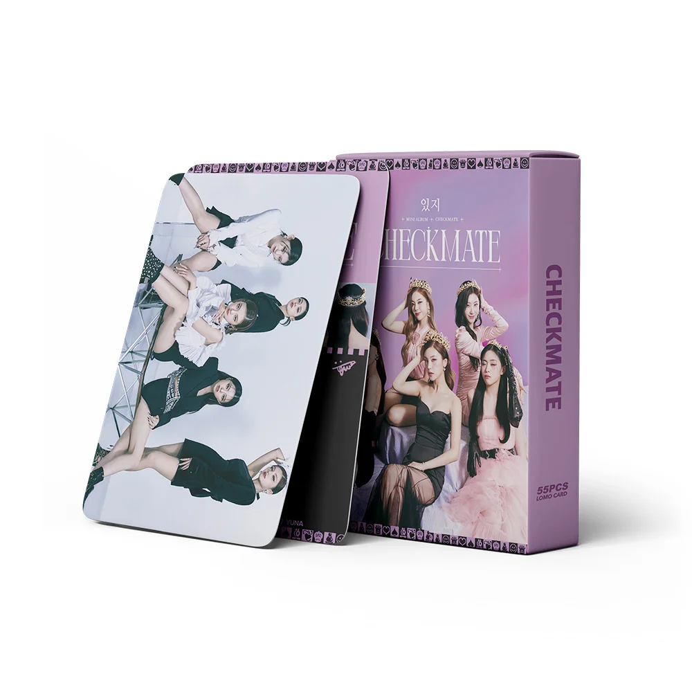 55pcs Kpop ITZY Photo Card BORN TO BE LOMO Card Albums CHECKMATE Postcard Yeji Lia Ryuji Chaeryeong Yuna For Fans Gifts