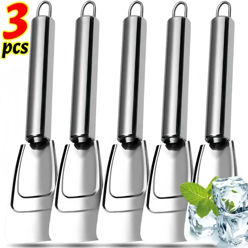 3/1PCS Stainless Steel Ice Scraper Kitchen Stovetop Shovel Oil Stain Remover Home Refrigerator Defrost Ice Remover Cleaning Tool