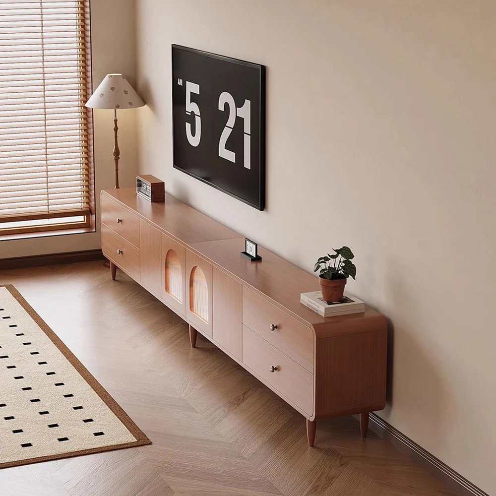 

Amber Aesthetic Tv Stand Glass Doors Wall Floor Mid Century Tv Stand Corner Drawers Meuble Television Salon Home Decoration