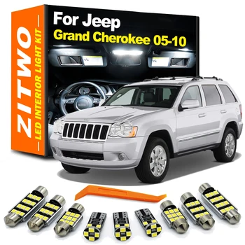 ZITWO 13 ชิ้น Canbus LED ภายในชุดสําหรับ Jeep Grand Cherokee WK 2005 2006 2007 2008 2009 2010 Sun Visor เท้า Trunk หลอดไฟ