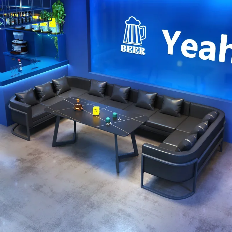 Coffee shop leisure negotiation bar clear bar music dining bar commercial Tieyi restaurant card seat sofa table and chair