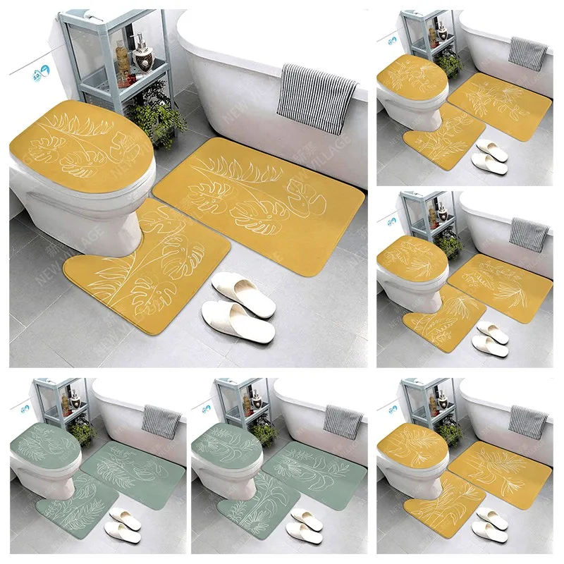 Anti-slip Bath Mat Bathroom Small Rug Shower Mat Decorative Absorbent Foot Mat Entrance Bathtub toilet rug Morandi Nordic Modern