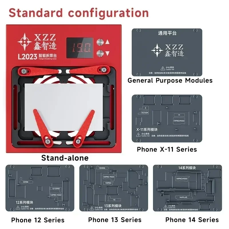 Imagem -05 - Xinzhizao Xzz L2023 Estação de Desoldagem Inteligente para Iphone X15pm Android Placa-mãe ic Chip Bga Estêncil Ferramentas Reparo do Telefone