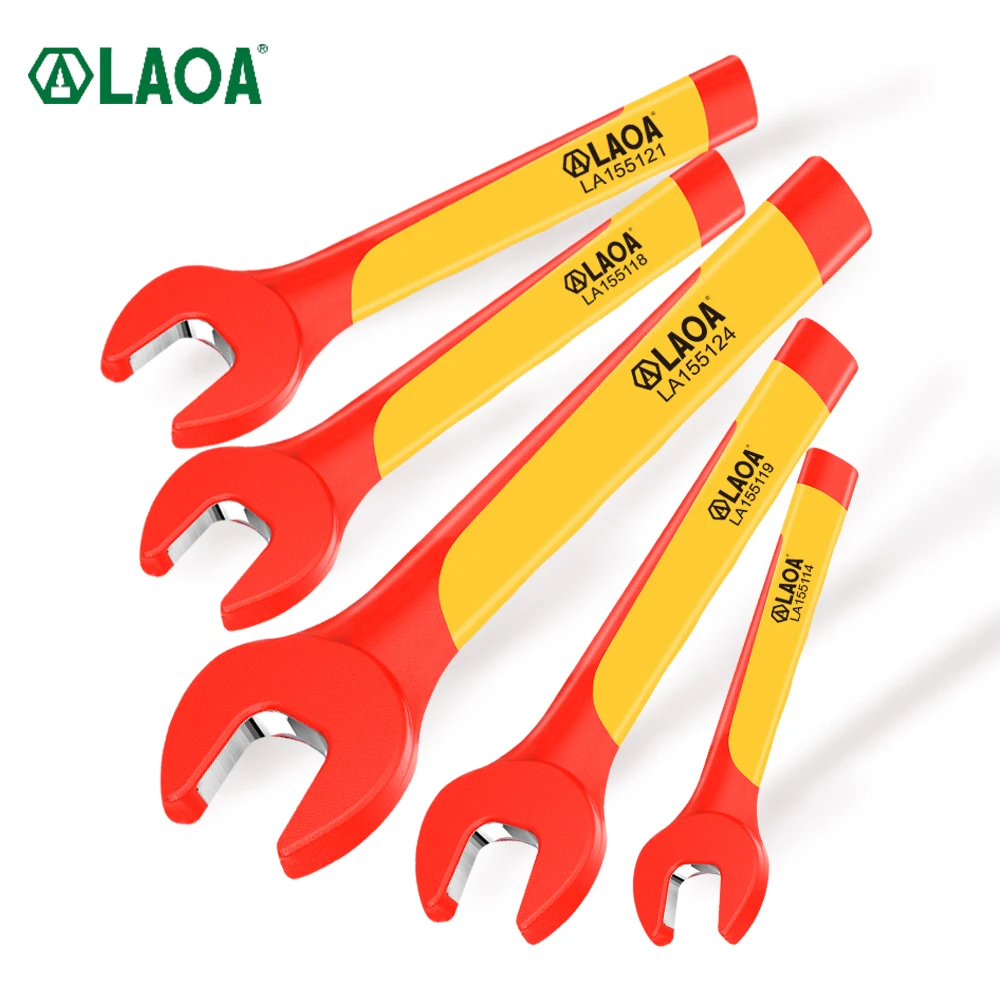 LAOA VDE Insulated Wrenches Multifunctional VDE Open-End Wrenches Manual Household Electrical Tools