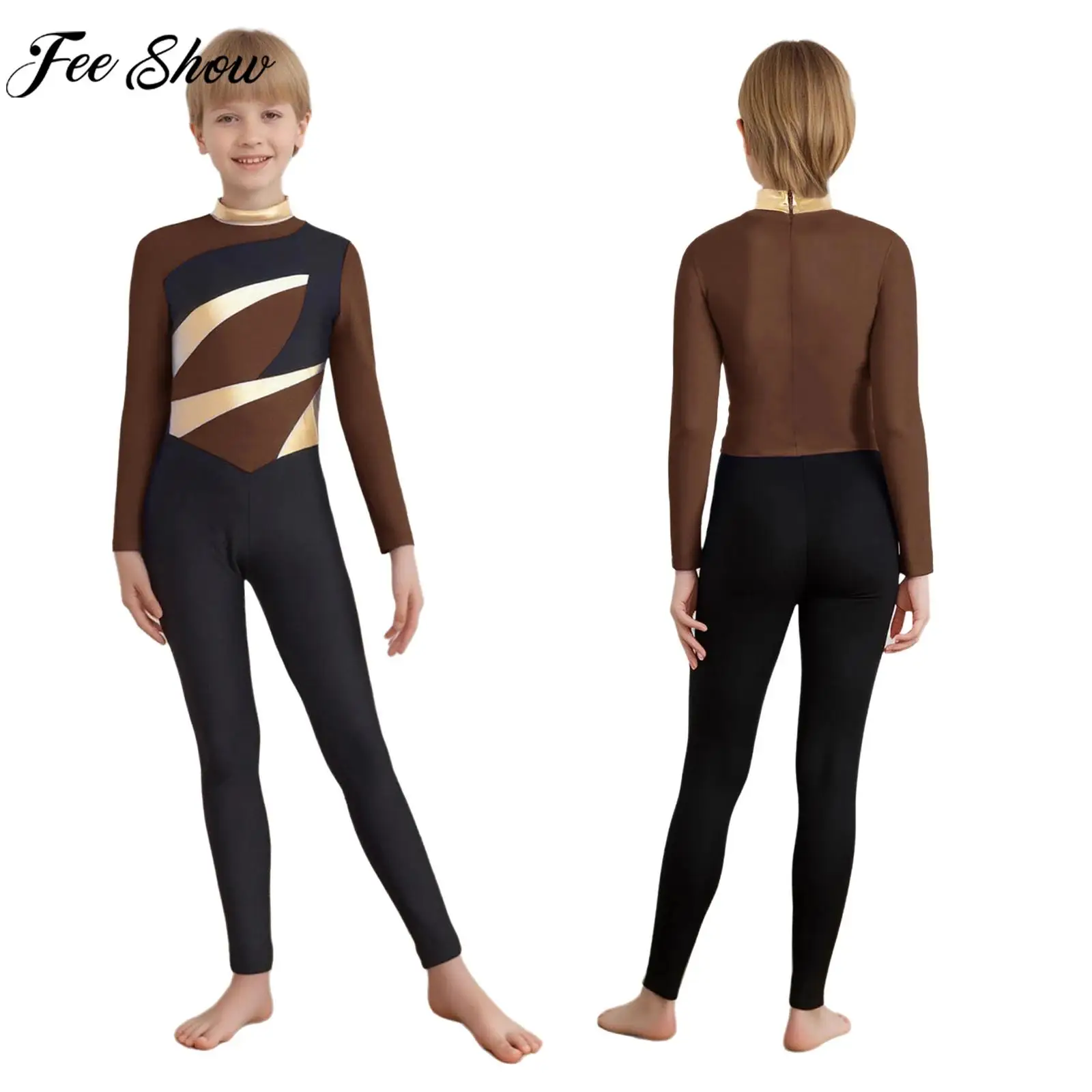 meninos-ballet-danca-ginastica-macacao-manga-longa-bloco-de-cor-patinacao-artistica-collant-acrobacias-yoga-esportes-fitness-bodysuit