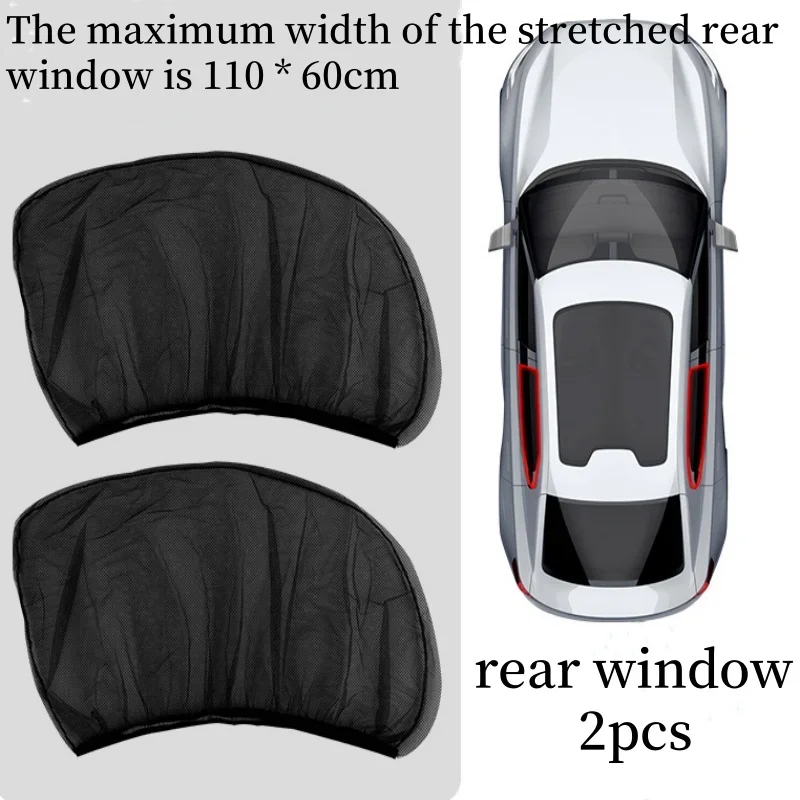 2/4pc NEW Mesh Sun Visor Protection Window Films Car Sun Shade Styling Accessories Auto UV Protect Curtain Side Window Sunshade
