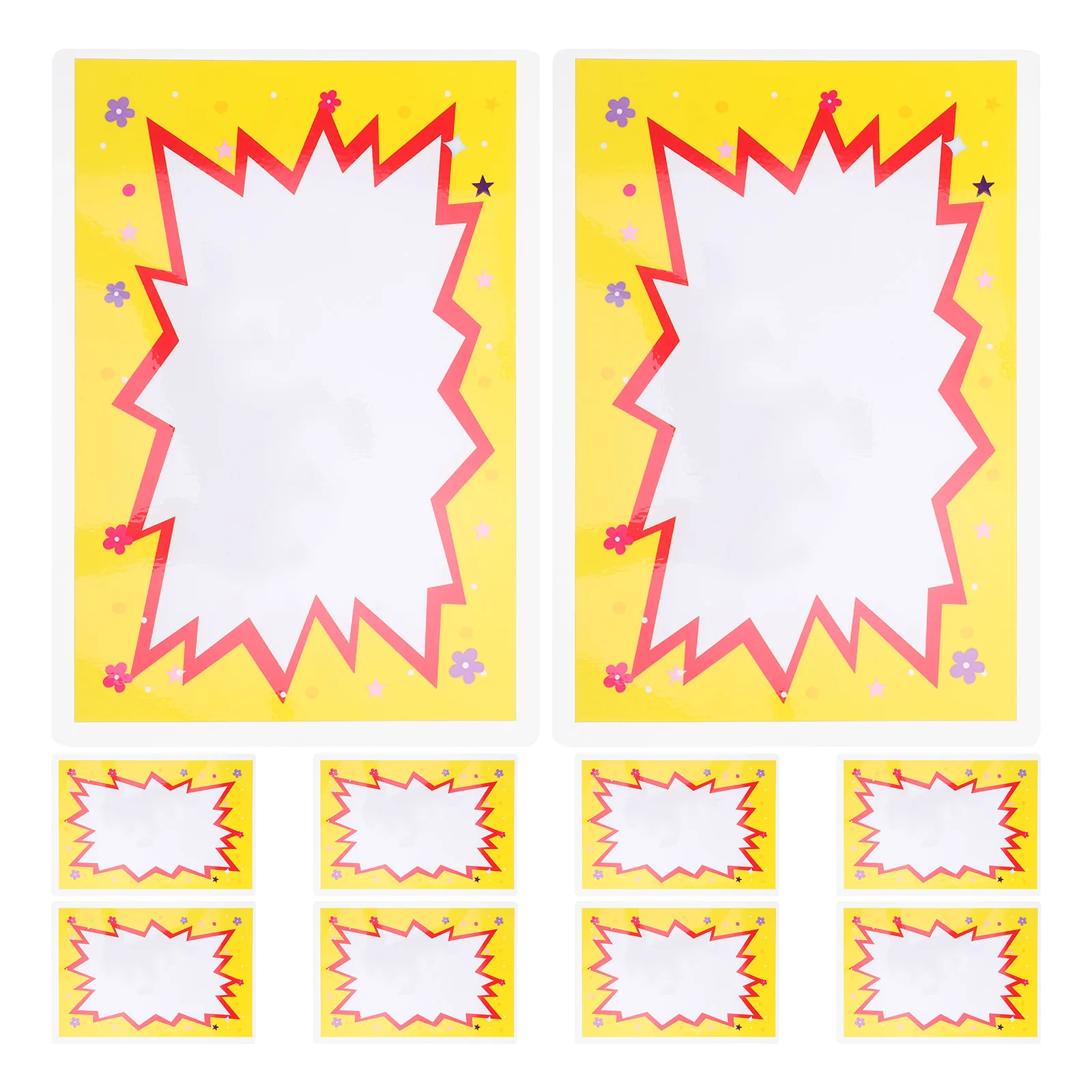 

10pcs Price Display Board Practical Tags Marking Label Fresh Supermarket Retail Sign Blank Writing Area Lightweight Portable