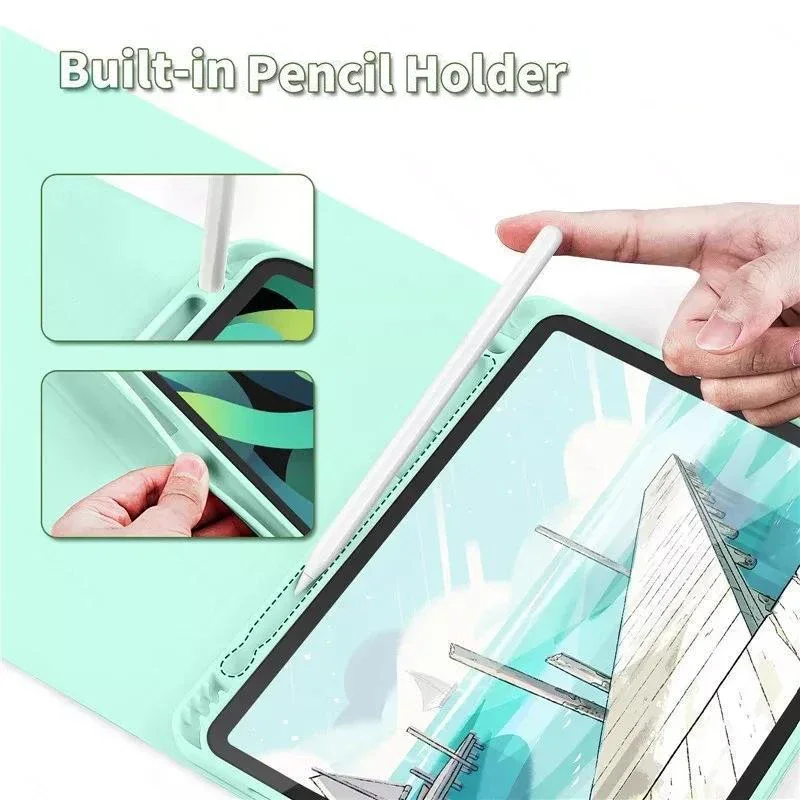 NOWOŚĆ dla Samsung Tab S8 S9 S10 Plus 10'' Keyboard Case S7 FE A9 A8 A7 Tablet Cover Shockproof Kickstand Smart Leather with Mouse