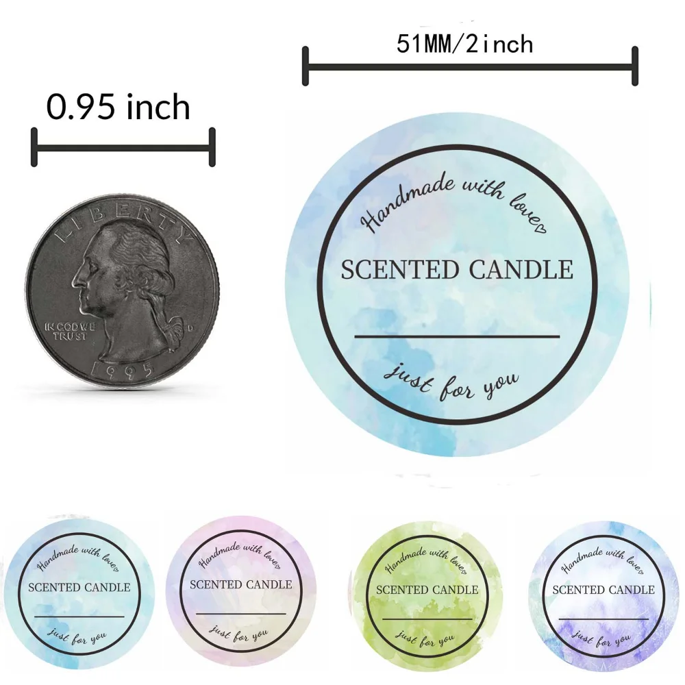 60pcs Creation Candle Label 2 Inch stickers for Candle Making Supplies Candle Tins Container Jars with lids Boxes Packaging