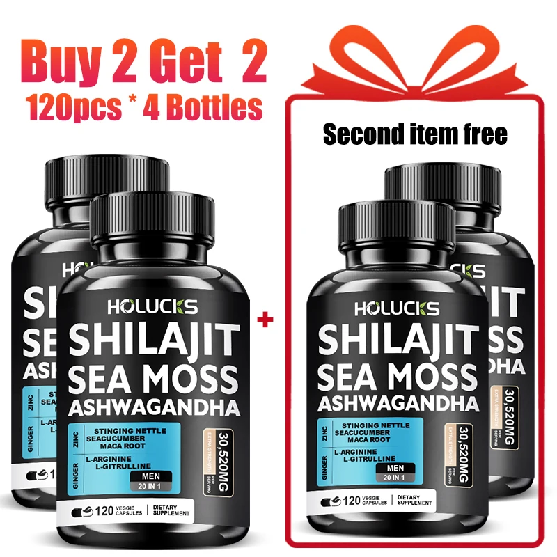 

High Potency Shilajit Complex Supplement for Men, Support Energy, Mood, Libido, Hormone Balance, Muscle Health & Endurance