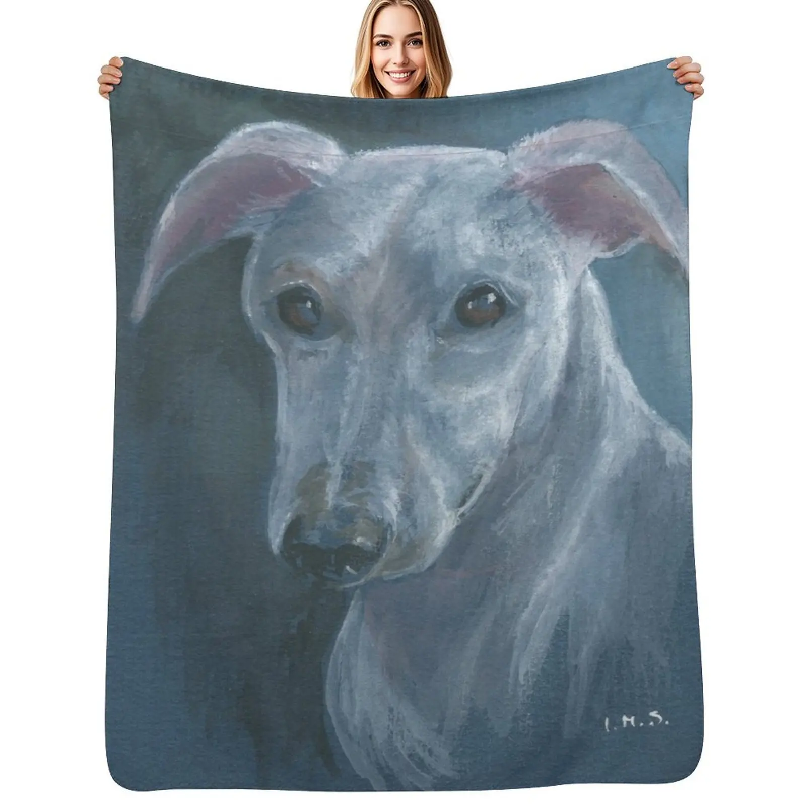 Whippet Throw Blanket Bed linens christmas decoration Personalized Gift Picnic Bed Thermals For Travel Blankets
