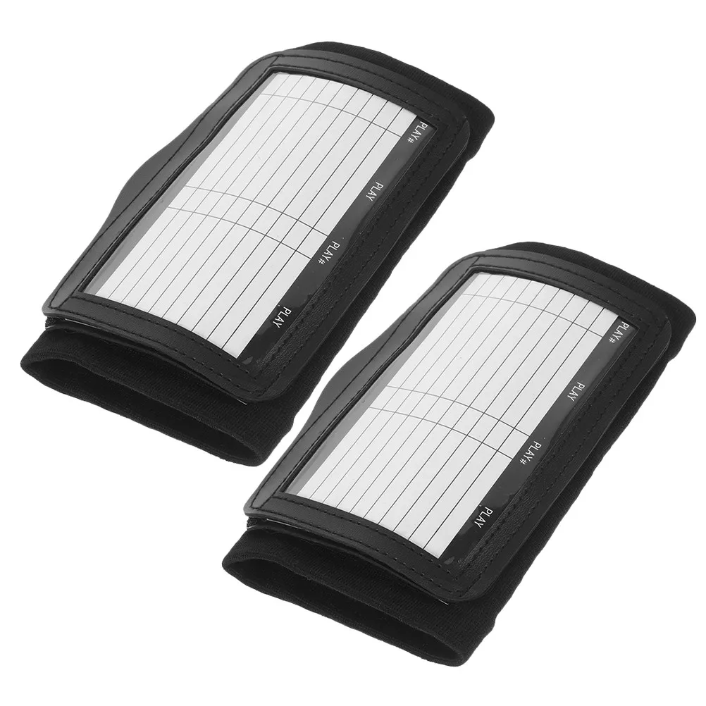 2Pcs Tactical Sports Wristband Football Holder Polyester Wrist Support Brace Multi Use Coaching Board for Baseball