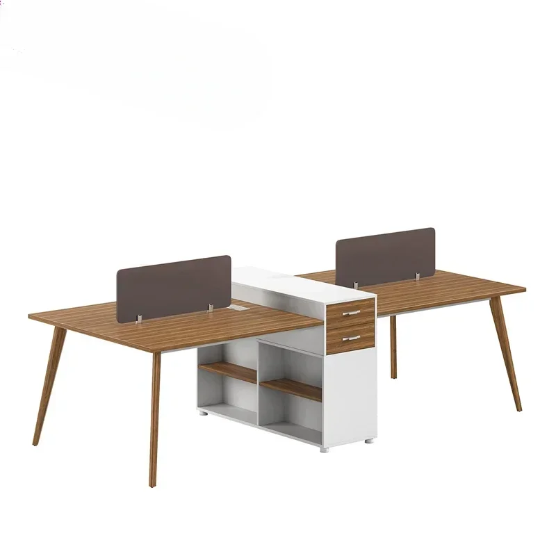Recién llegado, muebles de oficina, partición para 4 personas, estación de trabajo profesional para cuatro personas, mesa para personal, estación de trabajo, escritorio de oficina abierto
